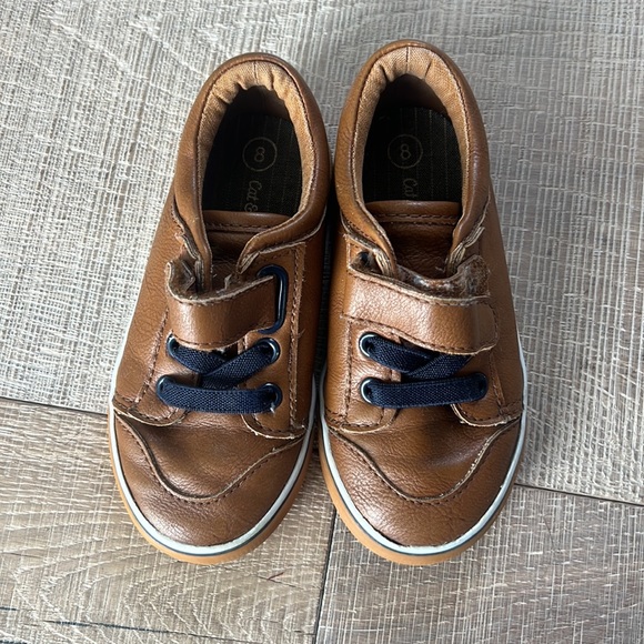 Cat and Jack Brown Leather Velcro Sneaker - Picture 3 of 3